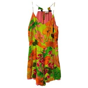 LUCY LOVE Vibrant Floral Sleeveless Romper size M